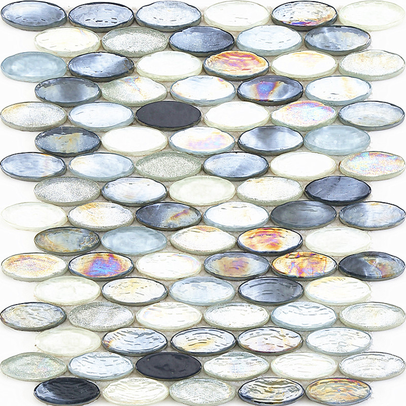 Iridescence abnormity glass mosaic DTH5006